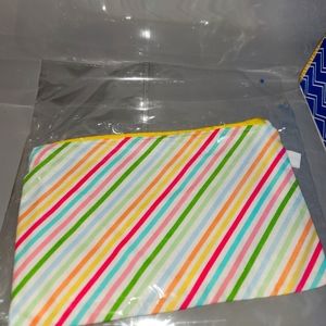 Striped zipper purse